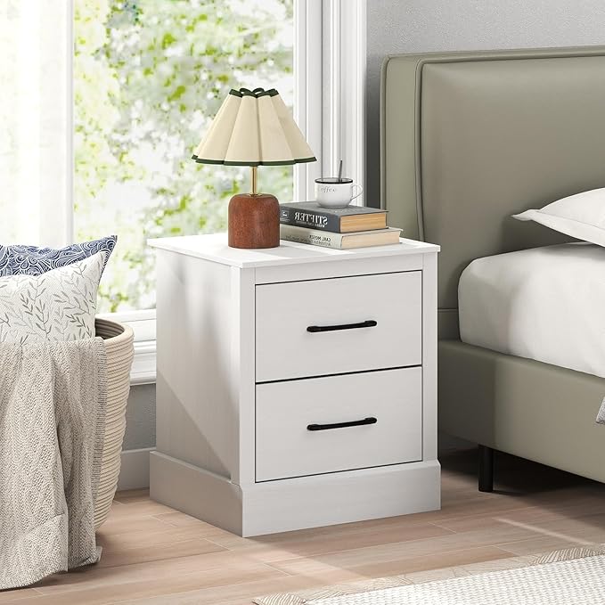 Giantex Modern Nightstand, Wood Bedside Table - Image 2