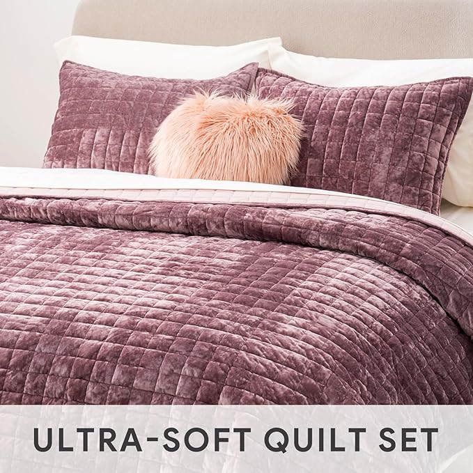 RECYCO Luxury Velvet Quilt Set Twin/Twin XL Size, Lightweight Velvet Comforter - Image 5