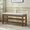 VKNOW Entryway Bench, 44.3” Upholstered Shoe Bench by VKNOW
