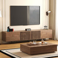 NessCarsti Mid-Century Modern TV Stand & Expandable Coffee Table Set, Walnut by NessCarsti