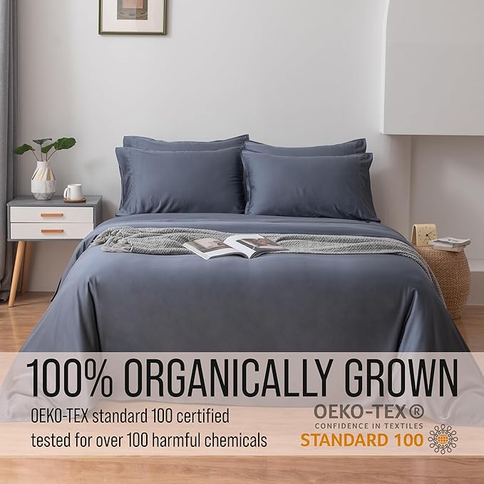 Bella Coterie 6 Piece Luxury Bamboo Viscose Split Top King Size Sheet Set | 34" - Image 5