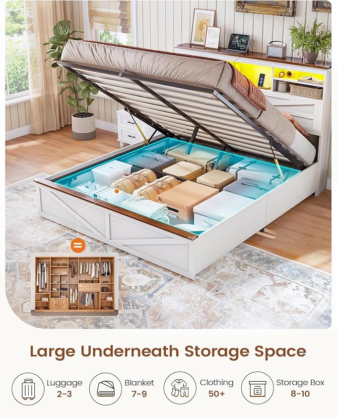 AOGLLATI Farmhouse Full Size Bed Frame - Image 4