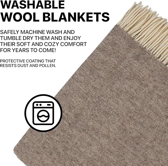 | Wool Blanket/Throw | 100% New Zealand Wool | Perfect - Image 6