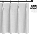 WdFour 24x24 Inch Pinch Pleated Blackout Cafe Curtains by WdFour