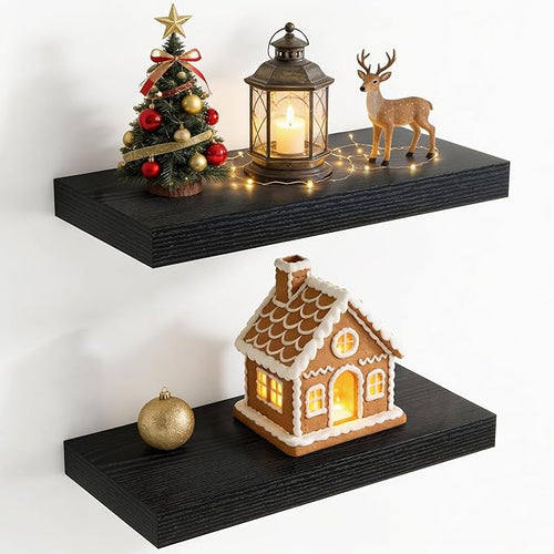 20 Inch Floating Shelves for Wall, 8 Inch Deep Floating Shelf for Storage & by Axeman