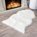 Walk on Me White Faux Fur Sheepskin Rug by WalkonMe
