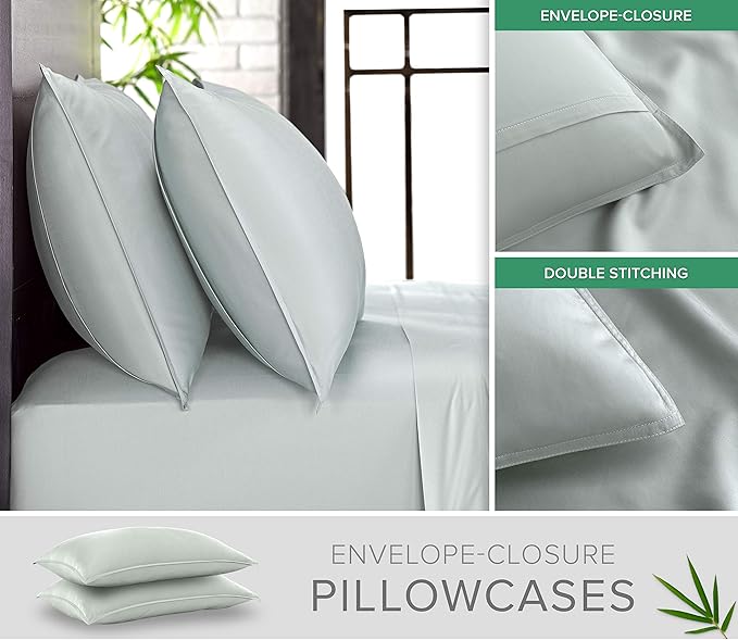Pure Bamboo Twin XL Sheets, Genuine 100% Organic Viscose Derived from Bamboo - Image 3