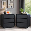 Black Curved Night Stand Set of 2 by StandifurnoFurniture