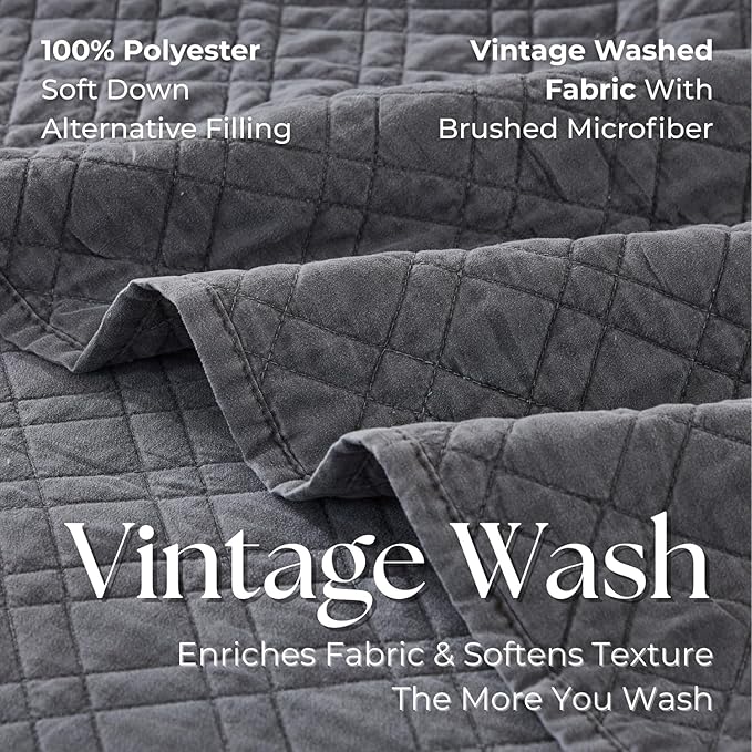 Cali King Quilt Set with Shams Lightweight Quilted Bedspread Coverlet Thin - Image 4