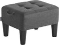 SONGMICS Foot Stool with Legs, Small Footstool Ottoman, Linen-Look Fabric Seat by SONGMICSbySONGMICSHOME