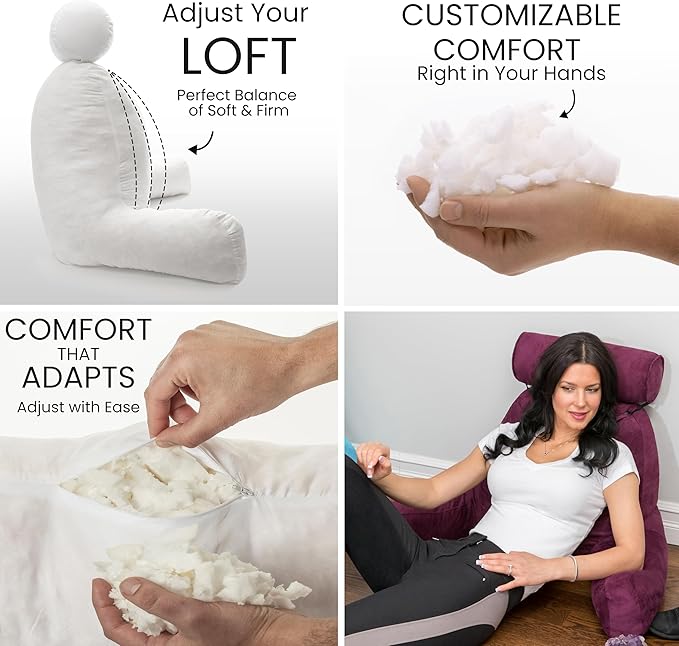 Husband Pillow XXL Aspen Edition, Adult Reading Sit Up Bed Rest Pillow - Image 2