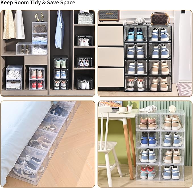 KEFA 8 Pack XXL Large Shoe Storage Box Fit - Image 2
