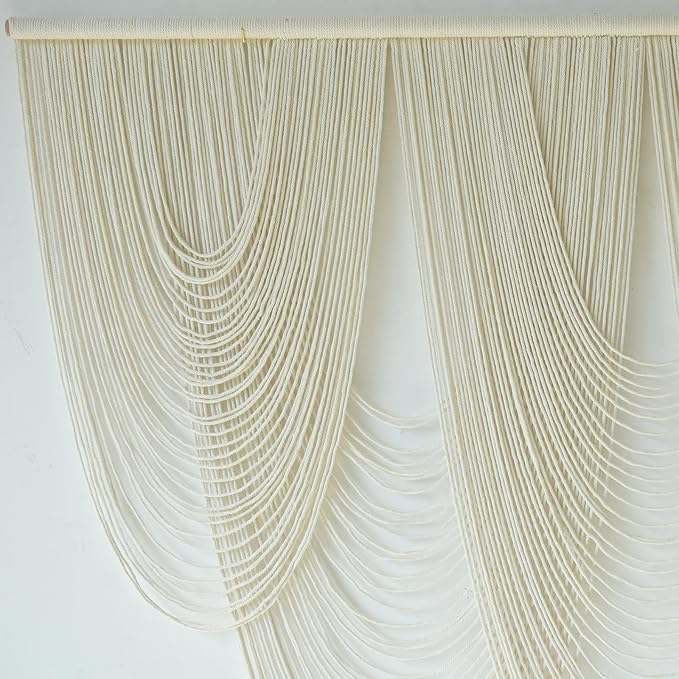 Macrame Wall Hanging Large Macrame Wall Decor Yarn Art 57" W x 41" L - Image 6