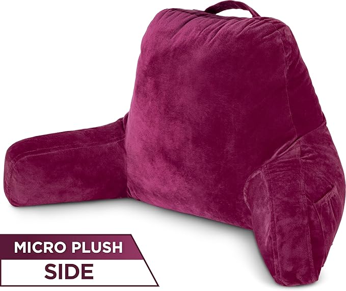 Husband Pillow Aspen Sliding Raspberry, Reading Pillow Bed Rest Chair, - Image 9