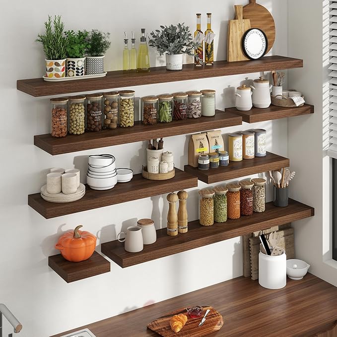 30 Inch Floating Shelves for Wall, 8 Inch Deep Floating Shelf for Storage & - Image 7