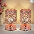 TOBUSA Crystal Rechargeable Cordless Table Lamps Set of 2, Wireless Lamps by TOBUSA
