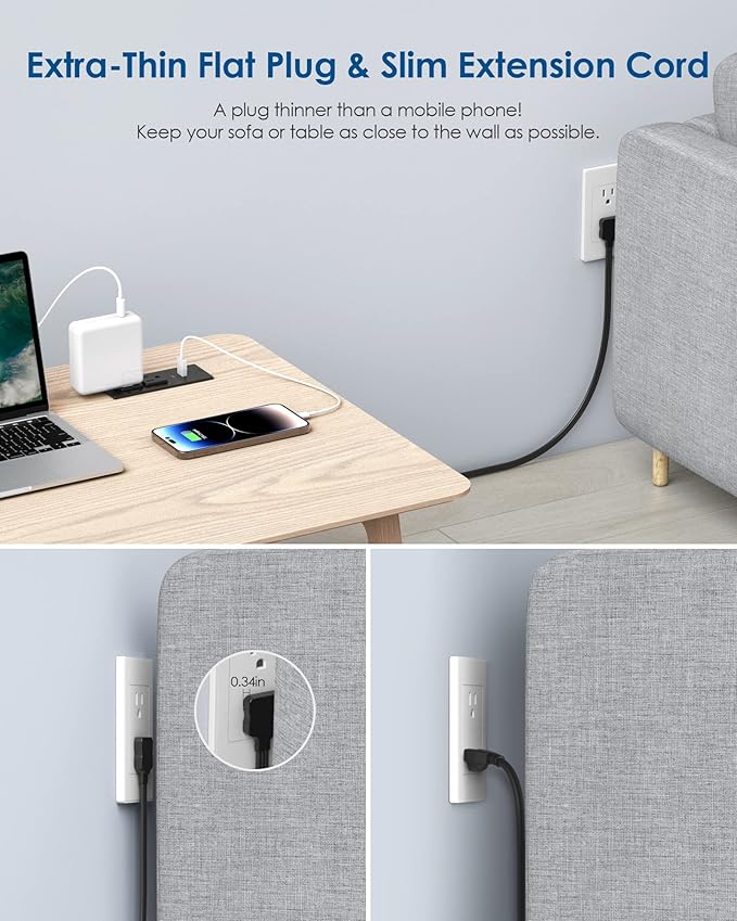 Recessed Power Strip USB C PD 30W Fast Charging, Flush Mount Desk Recessed - Image 3