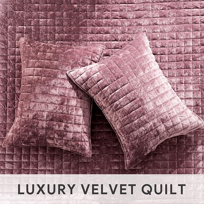 RECYCO Luxury Velvet Quilt Set Full Queen Size, Lightweight Velvet Comforter Set - Image 4
