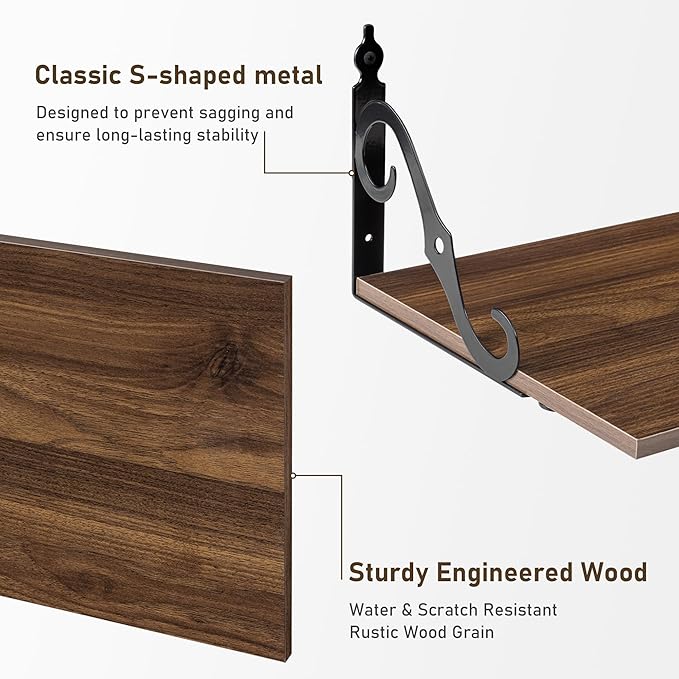 Dreamland Deep Floating Shelves, Wide Display Shelf Wall Mounted - Image 3