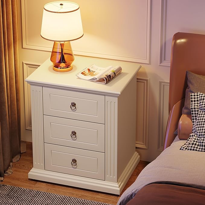 Tribesigns 3-Drawer Nightstand, Modern Bedside Table - Image 4