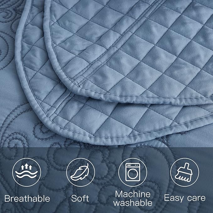 CHIXIN Oversized King Bedspread 128x120 Extra Wide - Image 7