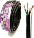 NATIONAL Wire & Cable – 14 AWG 4-Conductor Premium Copper Wire, 50 ft, Stranded by NATIONALWireCable