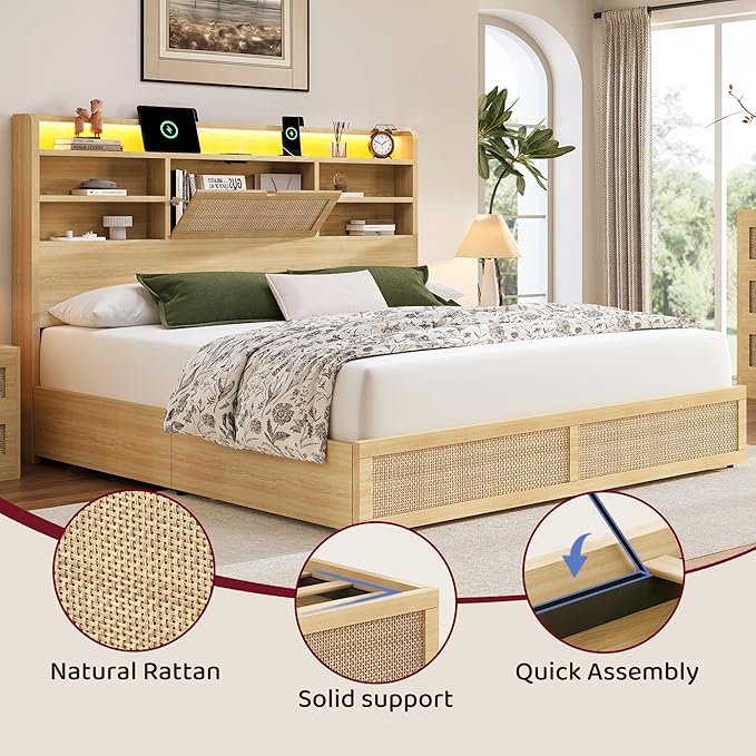 Queen Size Rattan Bed Frame - Image 8