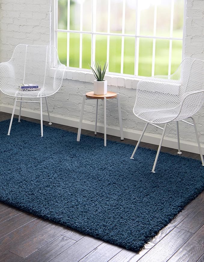 Unique Loom Solid Shag Collection Area Rug - Image 4