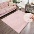 Pink Washable Fluffy 5x8 Area Rugs by ORINOVA
