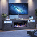 VITESSE TV Stand with 36" inch Electric Fireplace Up to 90" TVs, LED Light by Vitesse