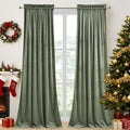 StangH Sage Green Velvet Curtains by StangH