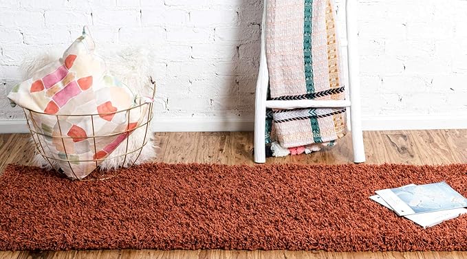 Unique Loom Solid Shag Collection Area Rug - Image 4