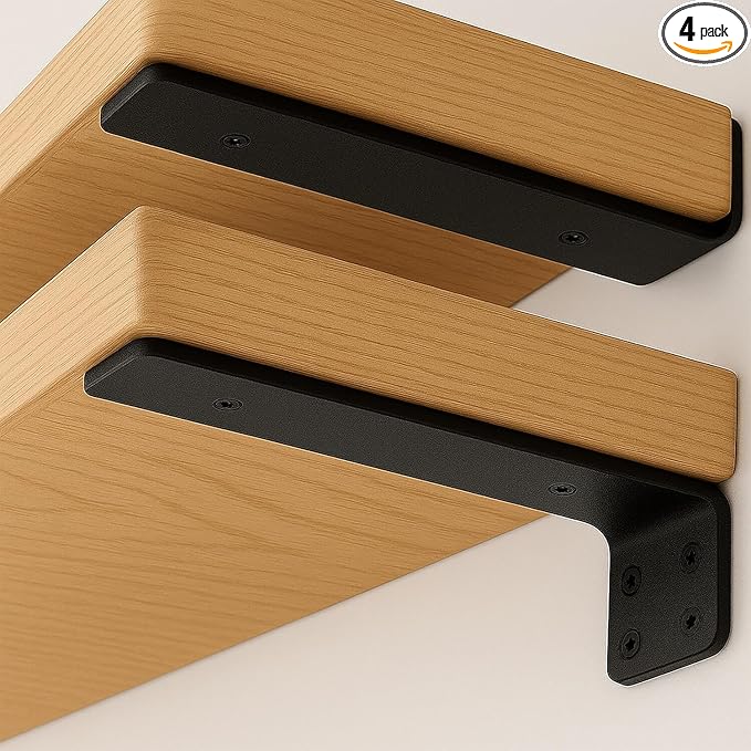 Floating Shelf Bracket 10 Inch of 6 Pack Heavy Duty Shelf Brackets Brackets by OIVGGUR