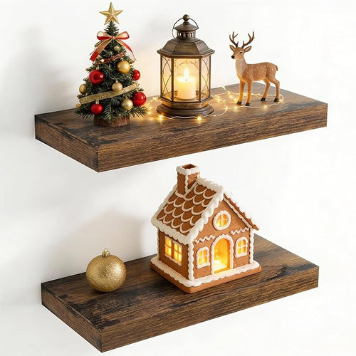 20 Inch Floating Shelves for Wall, 8 Inch Deep Floating Shelf for Storage & by Axeman