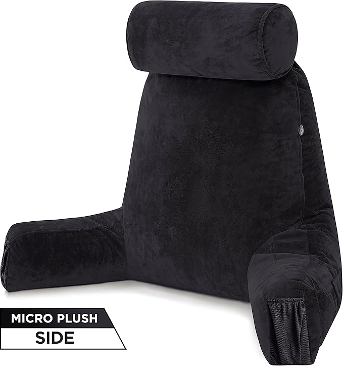 Husband Pillow Medium Aspen Edition Stable Black, Sit Up Reading & Bed Rest - Image 8