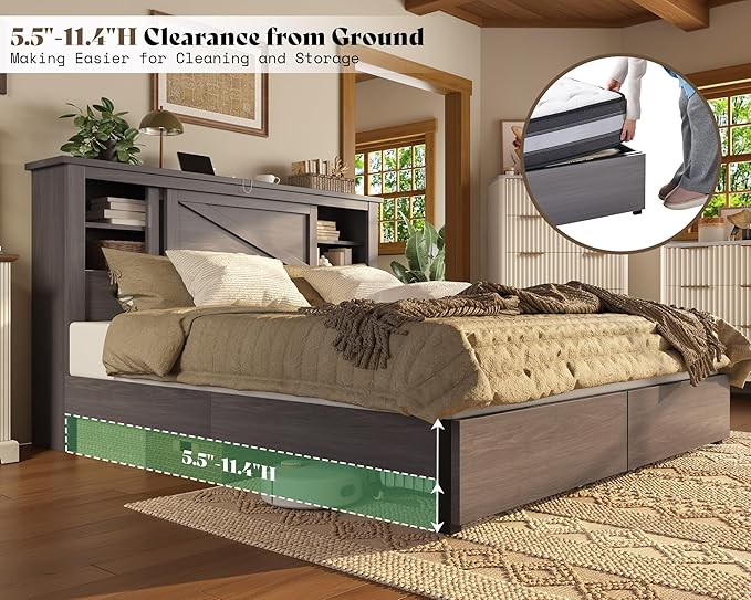 AMERLIFE 47.2" H Queen Bed Frame - Image 7