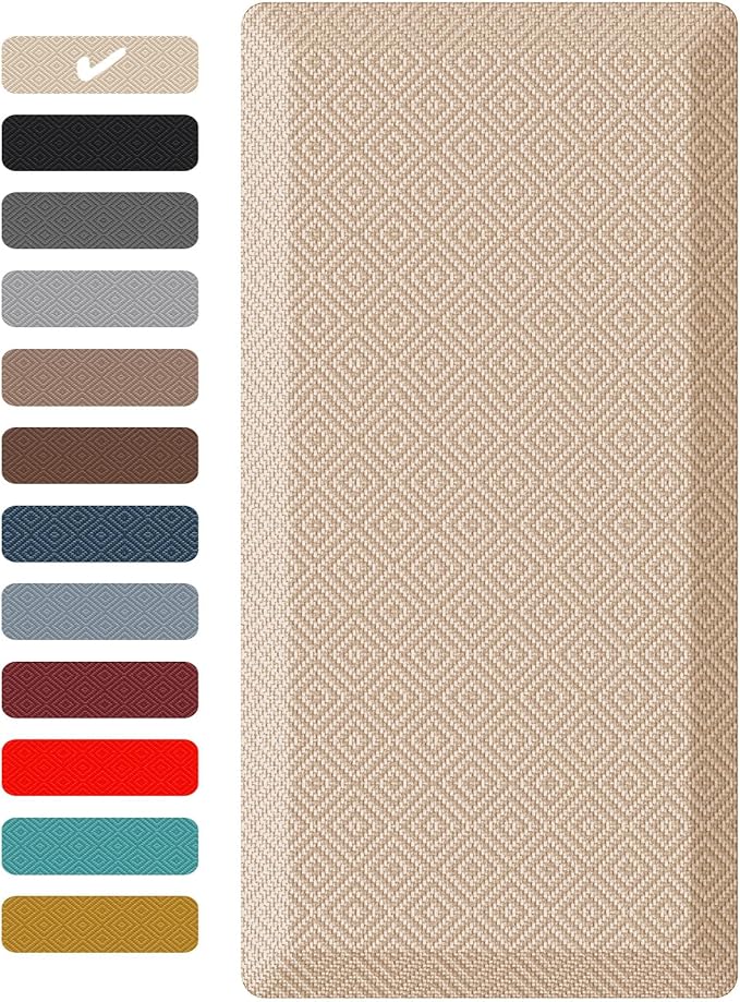 Ophanie Kitchen Mats for Floor, 3/4 inch Thick, 17x24 Anti Fatigue Cushioned Mat by Ophanie