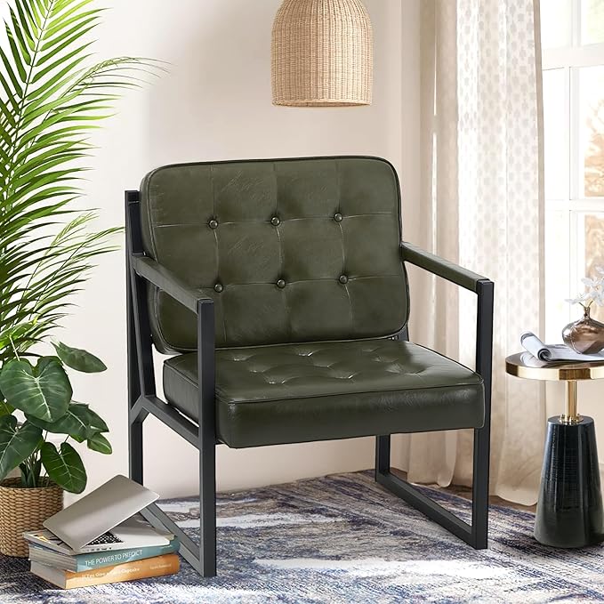 COLAMY Accent Chairs Set of 2, Modern Accent Arm Chairs - Image 3