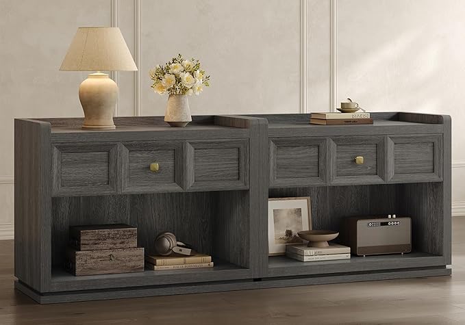 SICOTAS 31" Wide Nightstands Set of 2, Large Night Stands by SICOTAS