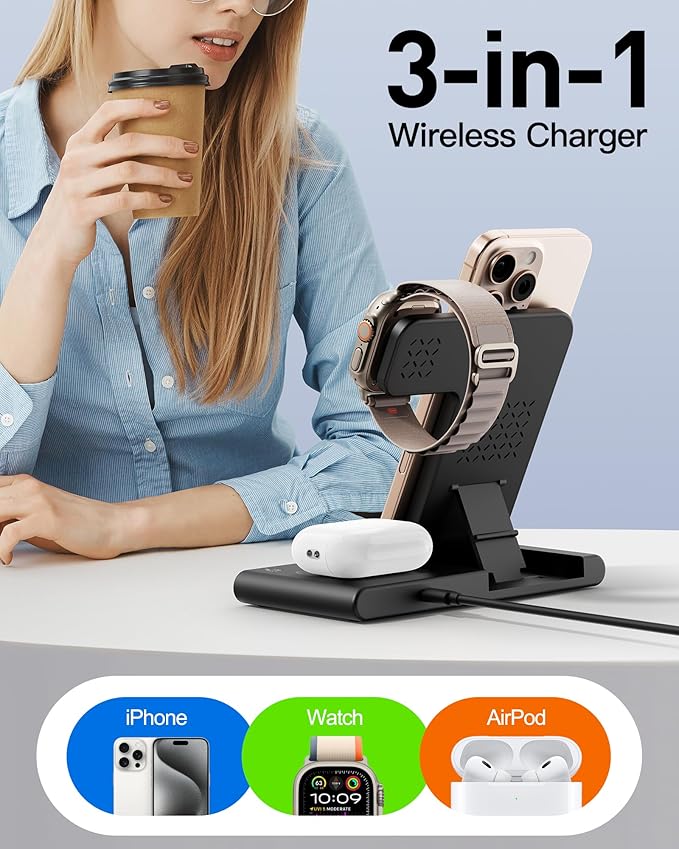 2026 Wireless Charger for Apple and Android Charging Station, 3 in 1 Fast Max - Image 7