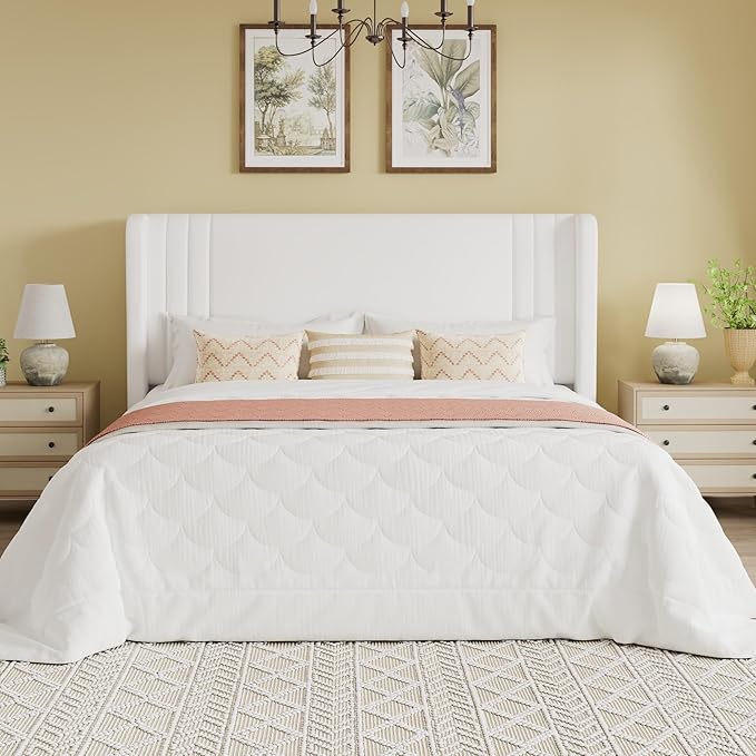 SHA CERLIN Full Size Velvet Upholstered Platform Bed Frame - Image 3