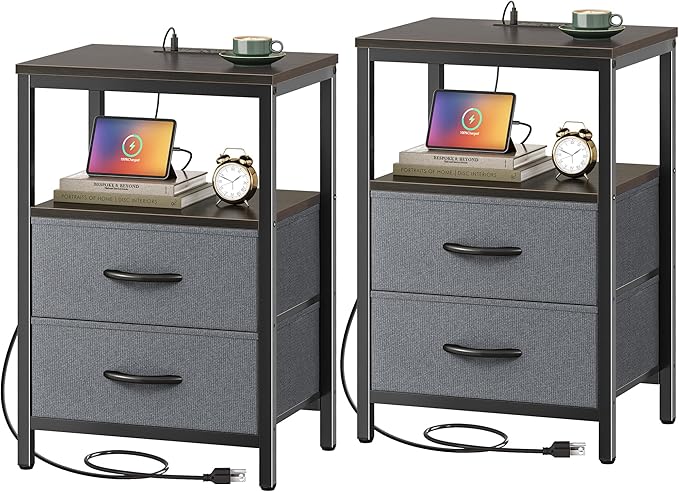 Huuger Nightstands Set of 2, End Tables - Image 10