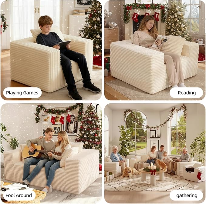 Single Cloud Sofa, Giant Bean Bag Chair - Image 8