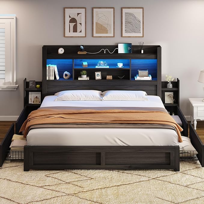 AMERLIFE King Size Bed Frame by AMERLIFE