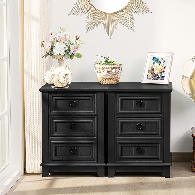 Farmhouse Night Stand Set of 2, Dresser - Image 2