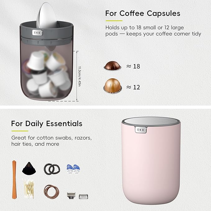 EKO Fandy 0.58 Gal/2.2L Mini Trash Can - Image 3