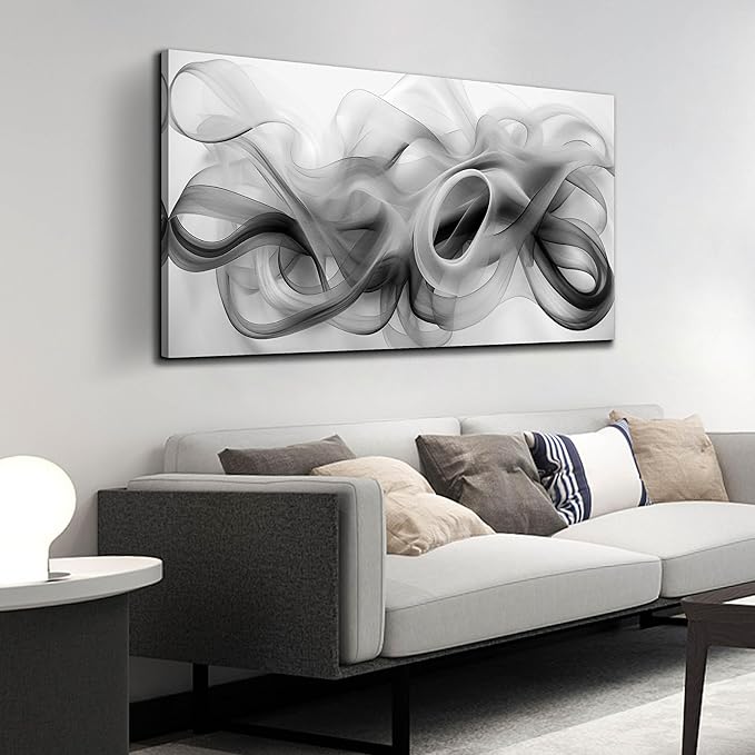JuhaiArt Abstract Wall Art Black Picture Art Black Wall Decor White Wall Art by JuhaiArt