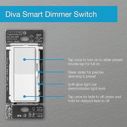 Lutron Diva Smart Dimmer Light Switch - Image 14