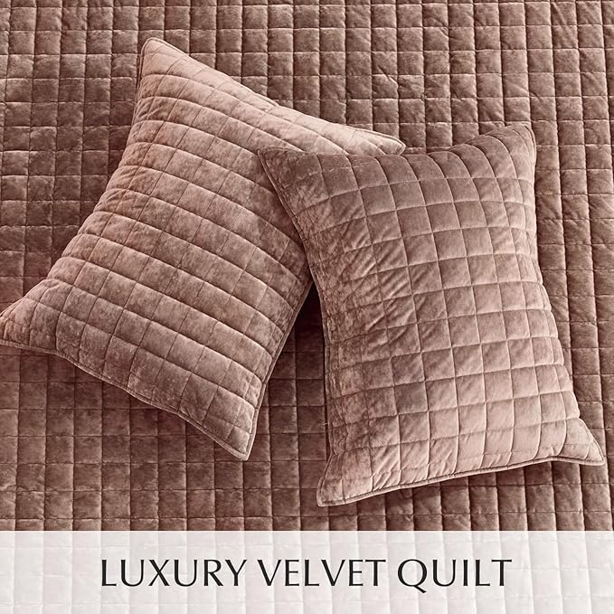 RECYCO Luxury Velvet Quilt Queen Size Bedding Set, Ultra Soft Velvet Comforter - Image 4