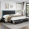 Keyluv Queen Upholstered LED Bed Frame by KeyluvHome
